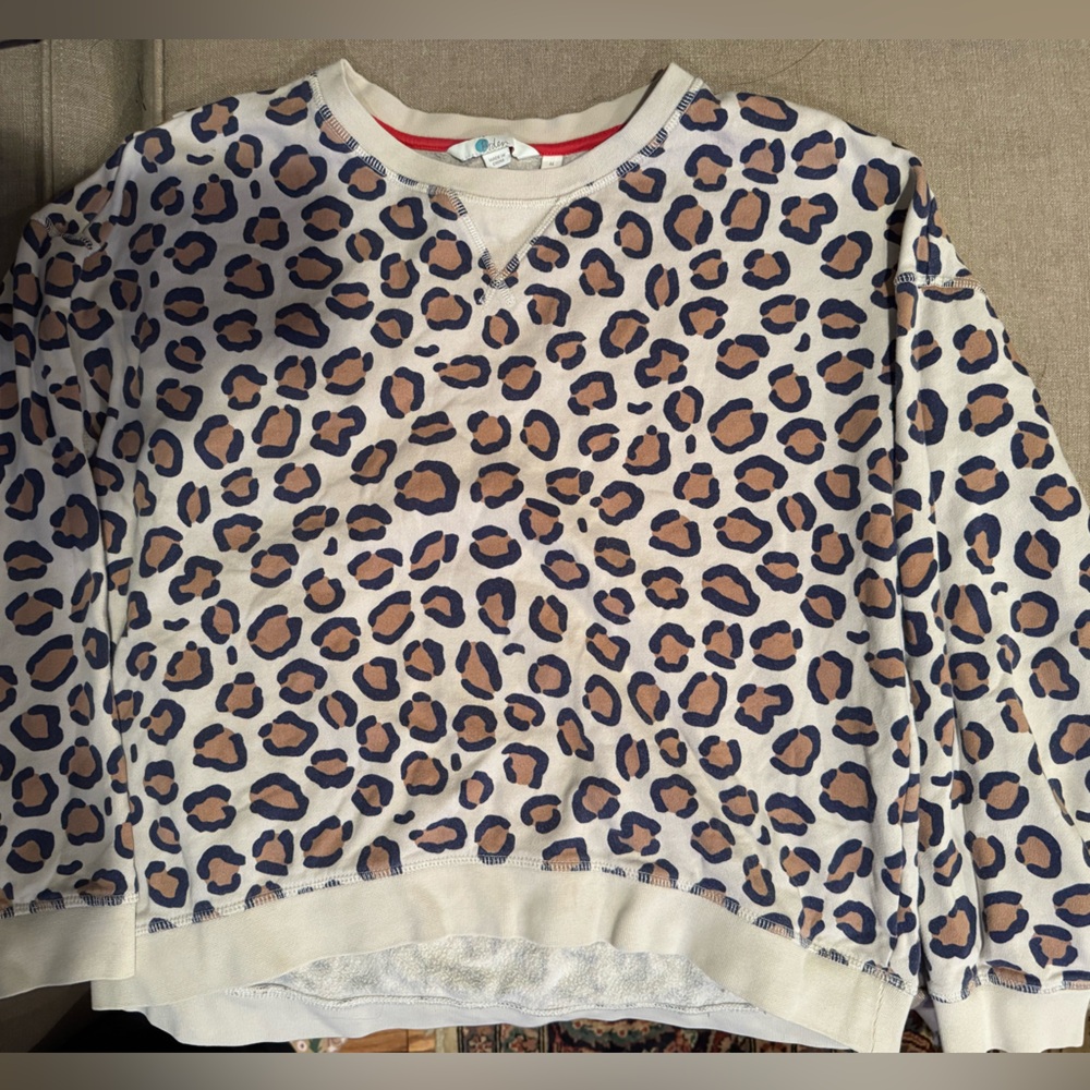 Boden Leopard Print Sweatshirt